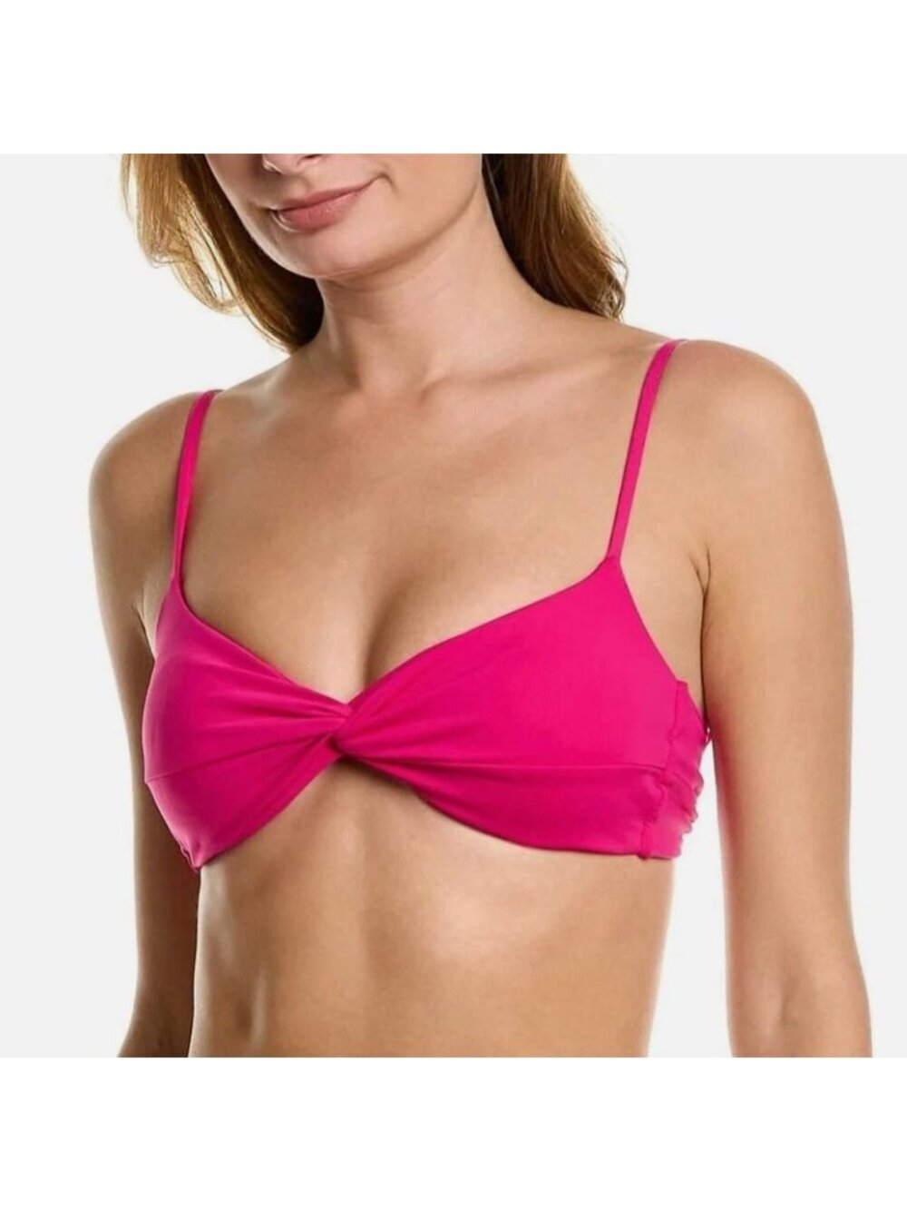 NWT L Space Womens Ringo Twist Pink Bikini Top-sz Medium
